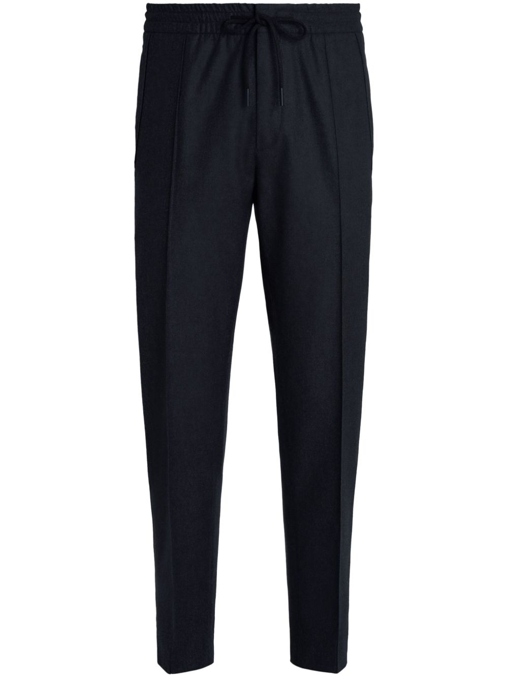Zegna 抽绳锥形裤 - 蓝色
