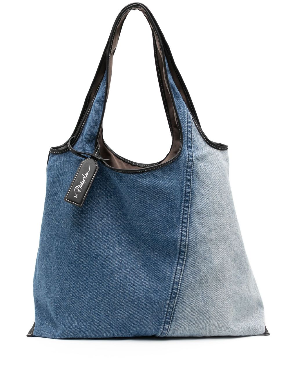 3.1 Phillip Lim Market 牛仔手提包 - 蓝色