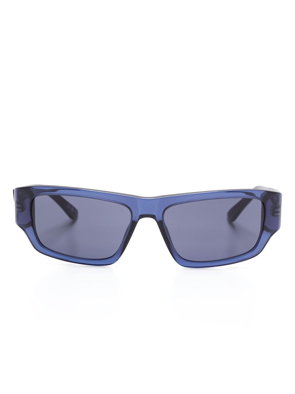 Balenciaga Eyewear 长方形框太阳眼镜 - 蓝色