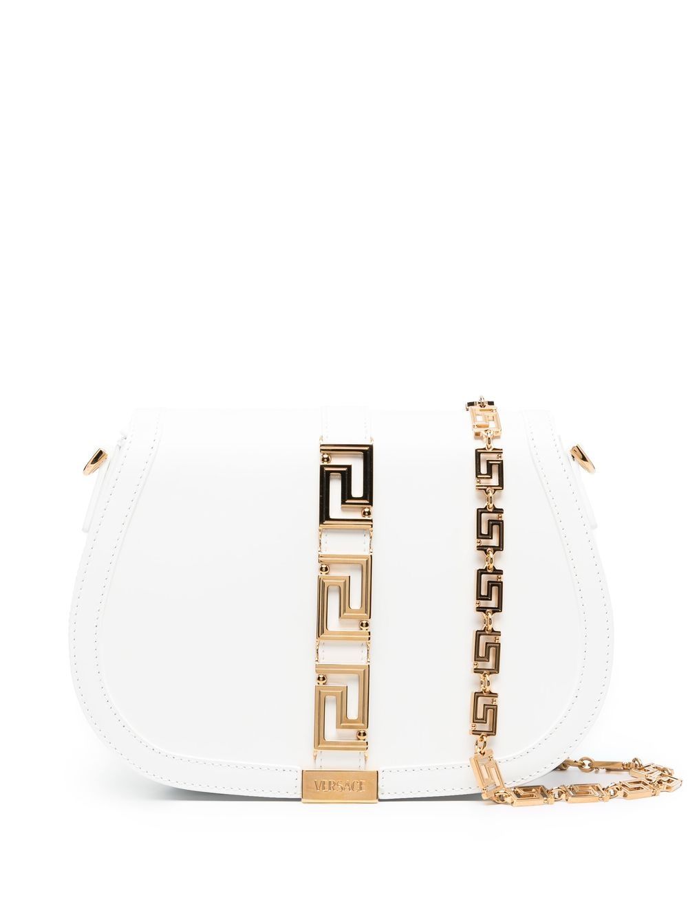 Versace Greca Goddess 大号单肩包 - 白色