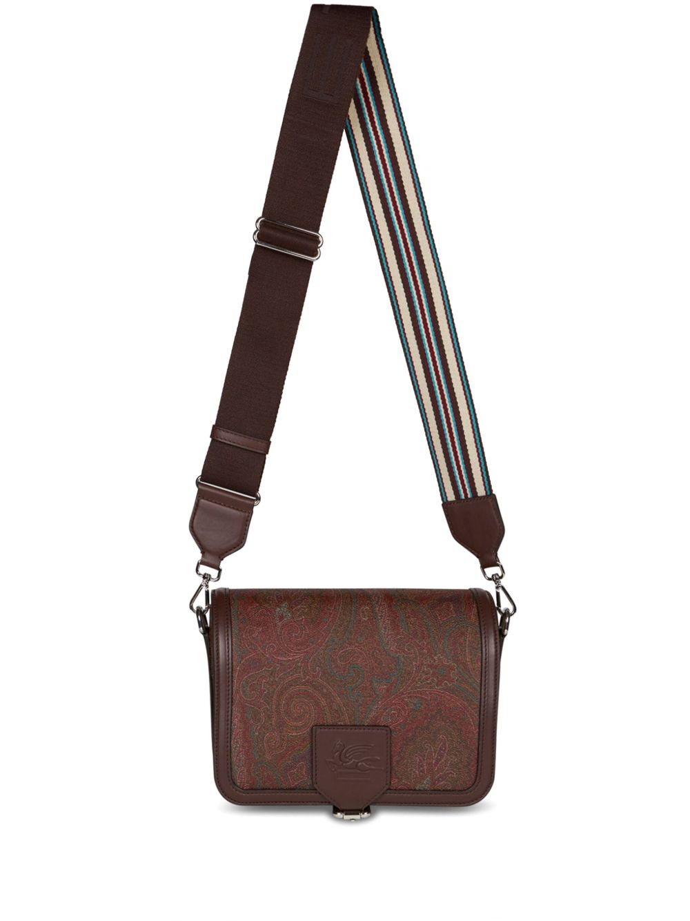 ETRO Etro Essential 头巾印花斜挎包 - 褐色