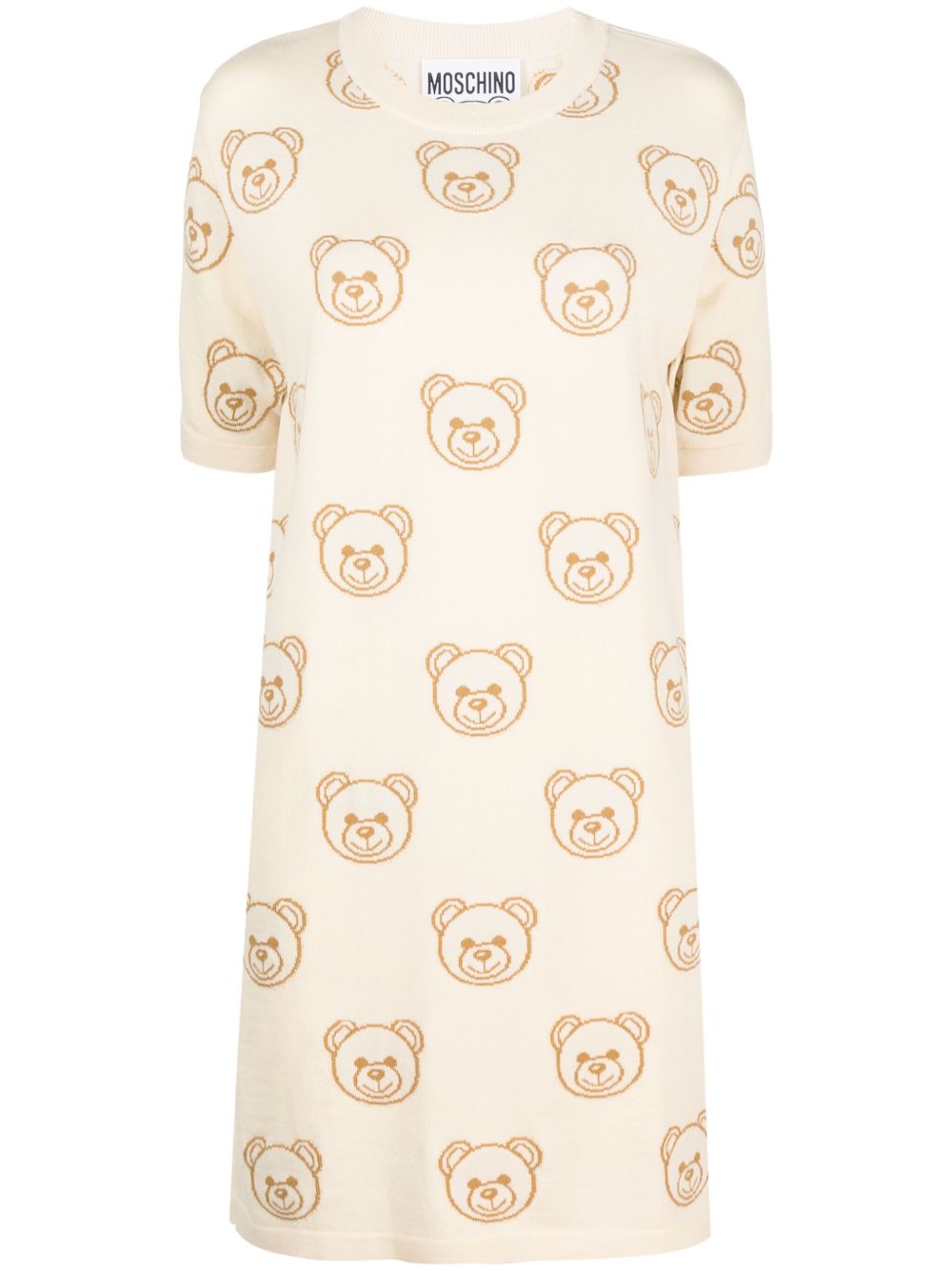 Moschino Toy-Bear 图案T恤式连衣裙 - 中性色
