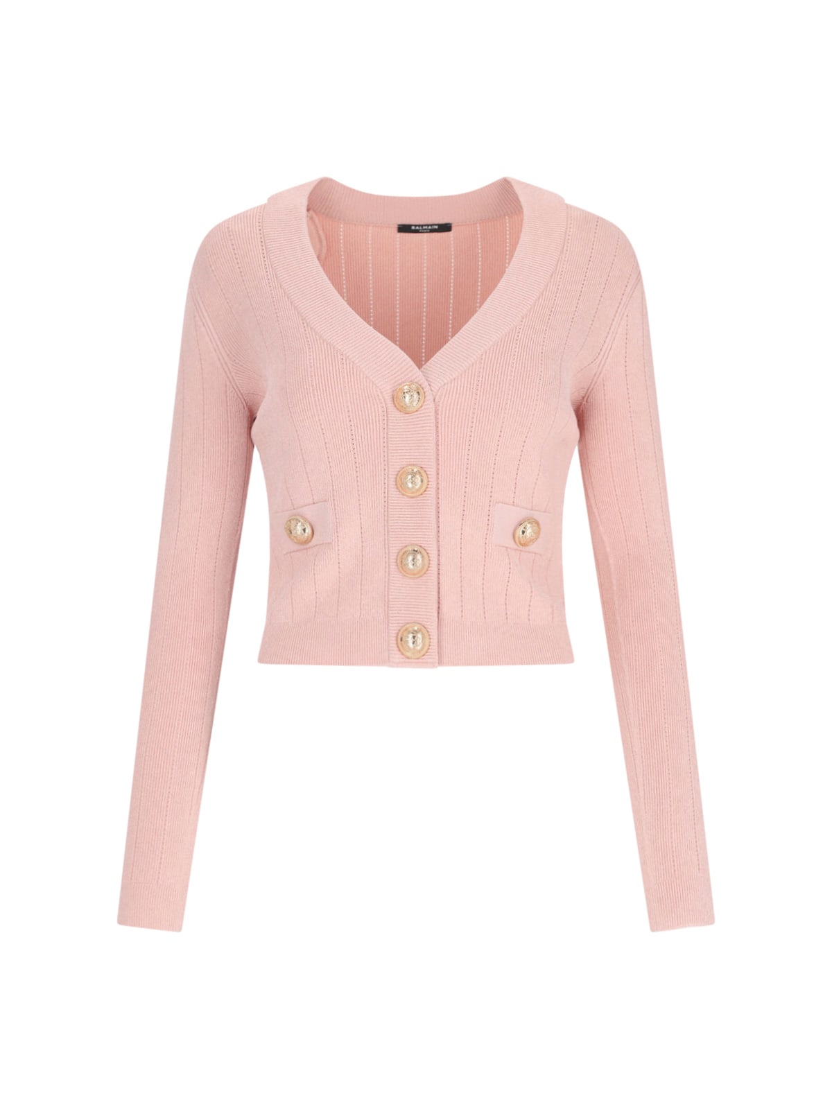Balmain Cropped Cardigan With Buttons