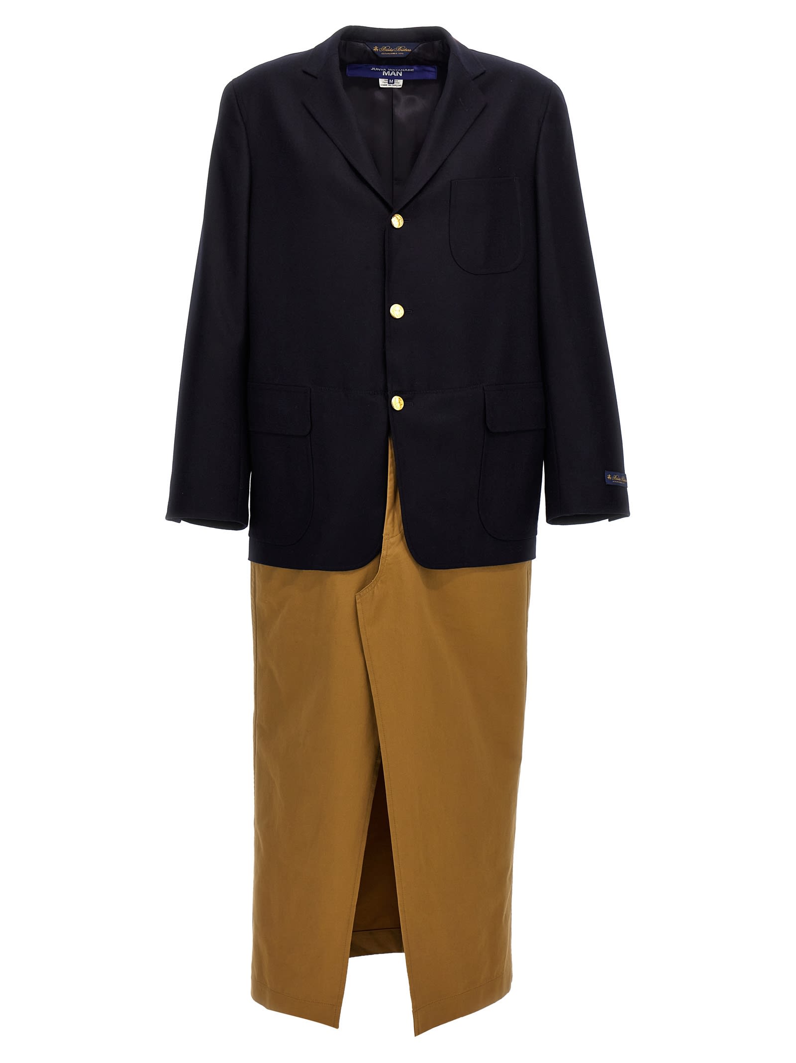Junya Watanabe Two-material Single-breasted Coat