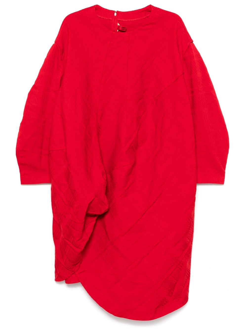 Comme Des Garçons Comme Des Garçons 格纹中长连衣裙 - 红色