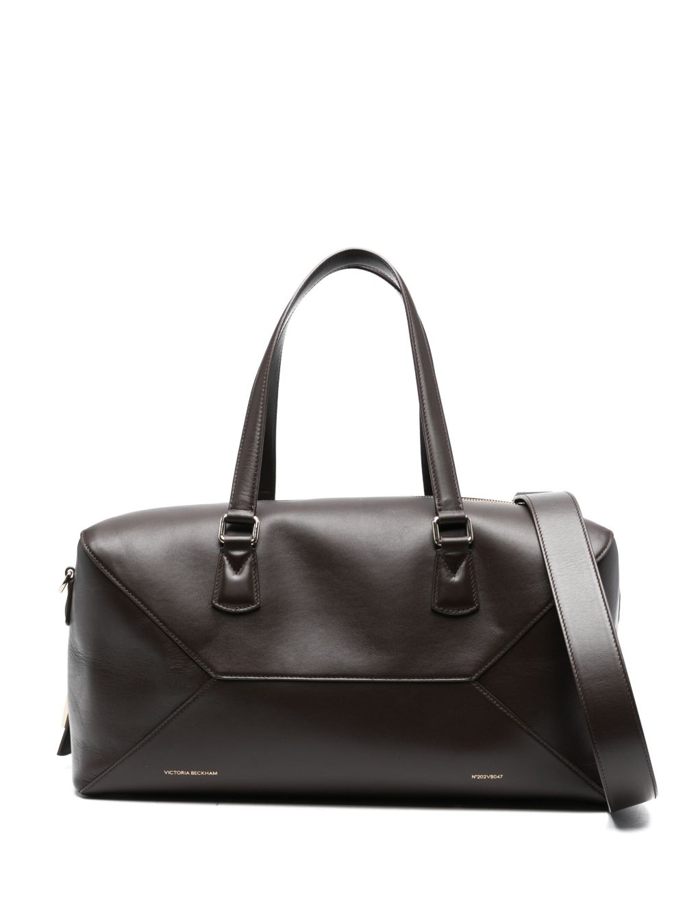 Victoria Beckham 皮质中号旅行包 - 褐色