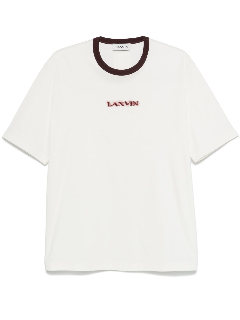 Lanvin logo贴花T恤 - 白色