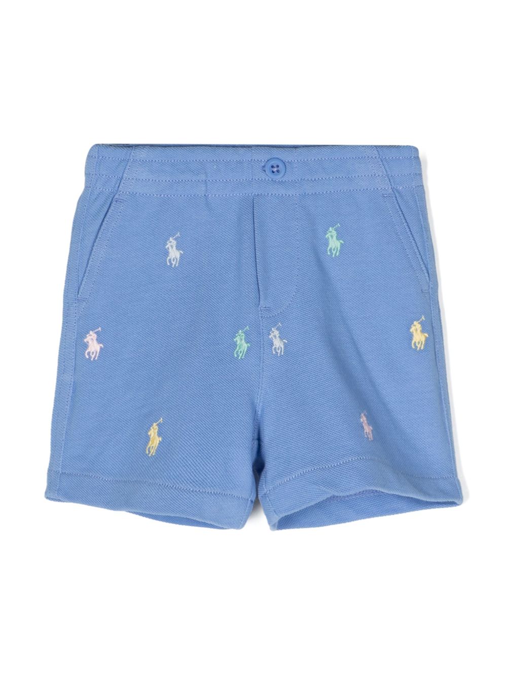POLO RALPH LAUREN KIDS Polo Pony 棉短裤 - 蓝色