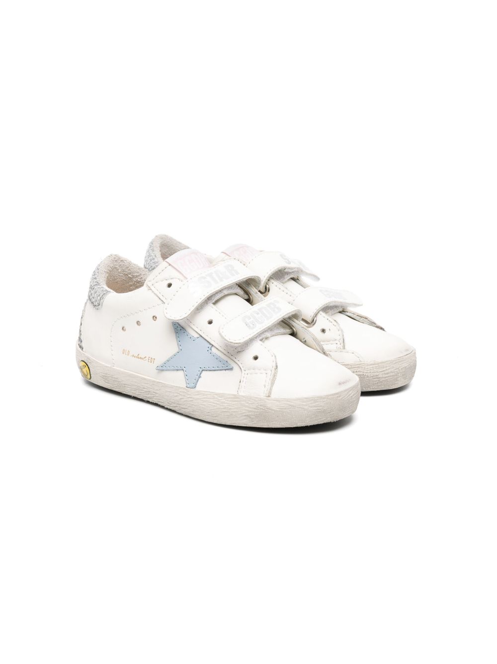 Golden Goose Kids Old School 皮质运动鞋 - 白色