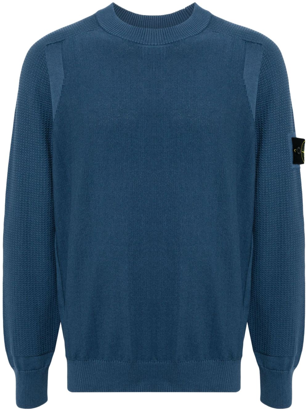 Stone Island 罗盘徽章棉毛衣 - 蓝色