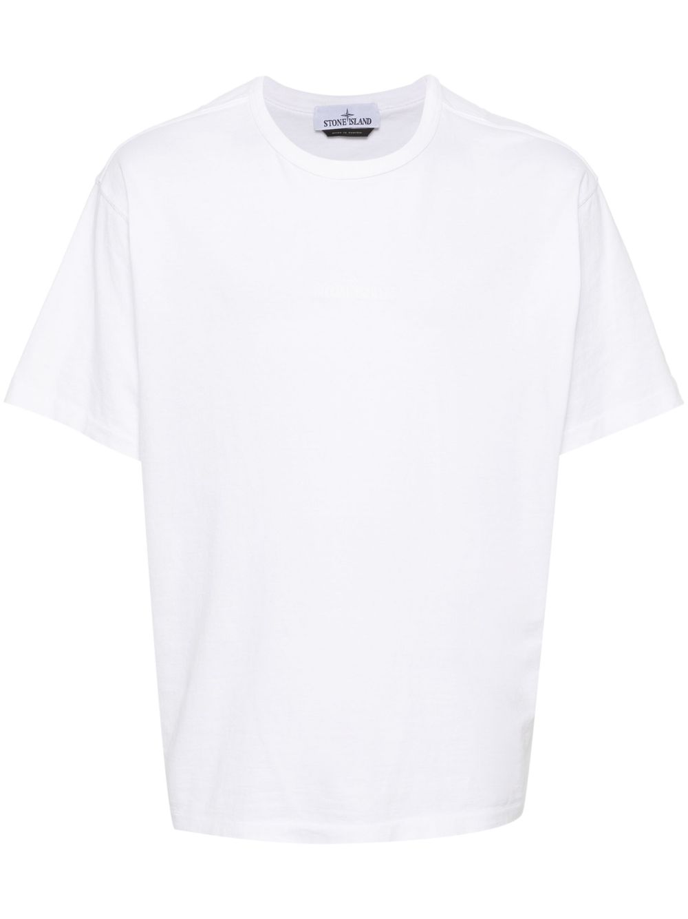 Stone Island 刺绣logo棉T恤 - 白色