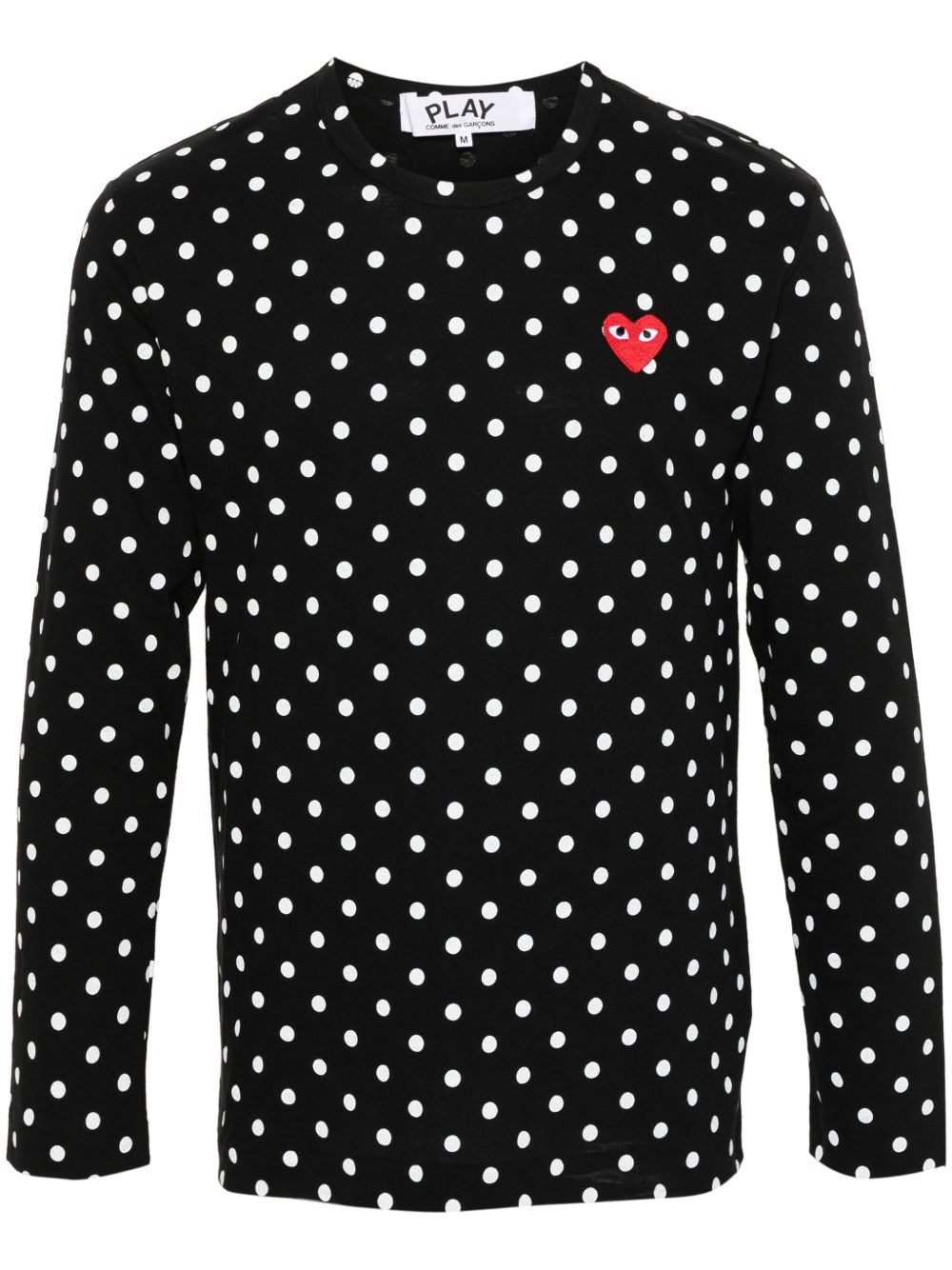 Comme Des Garçons Play 波点印花T恤 - 黑色