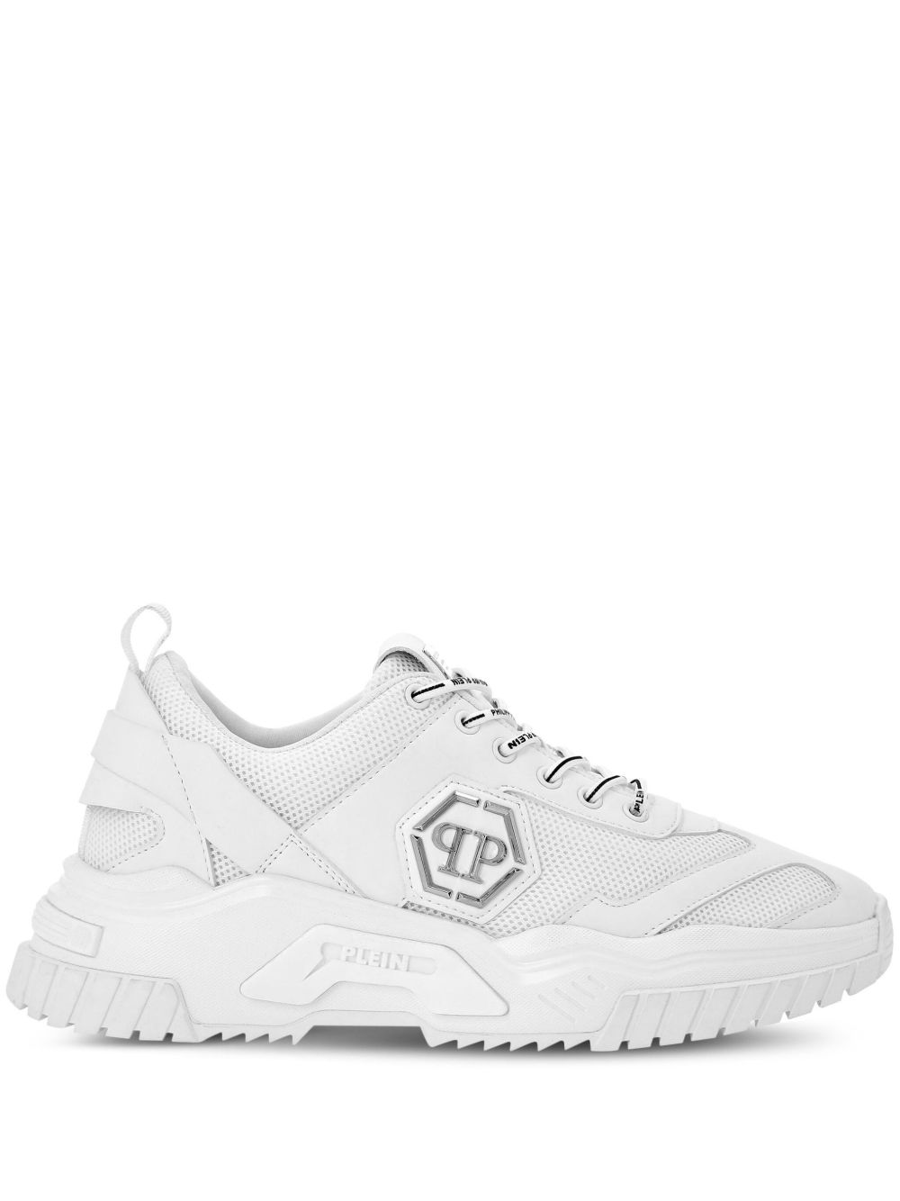 Philipp Plein Predator logo标牌运动鞋 - 白色