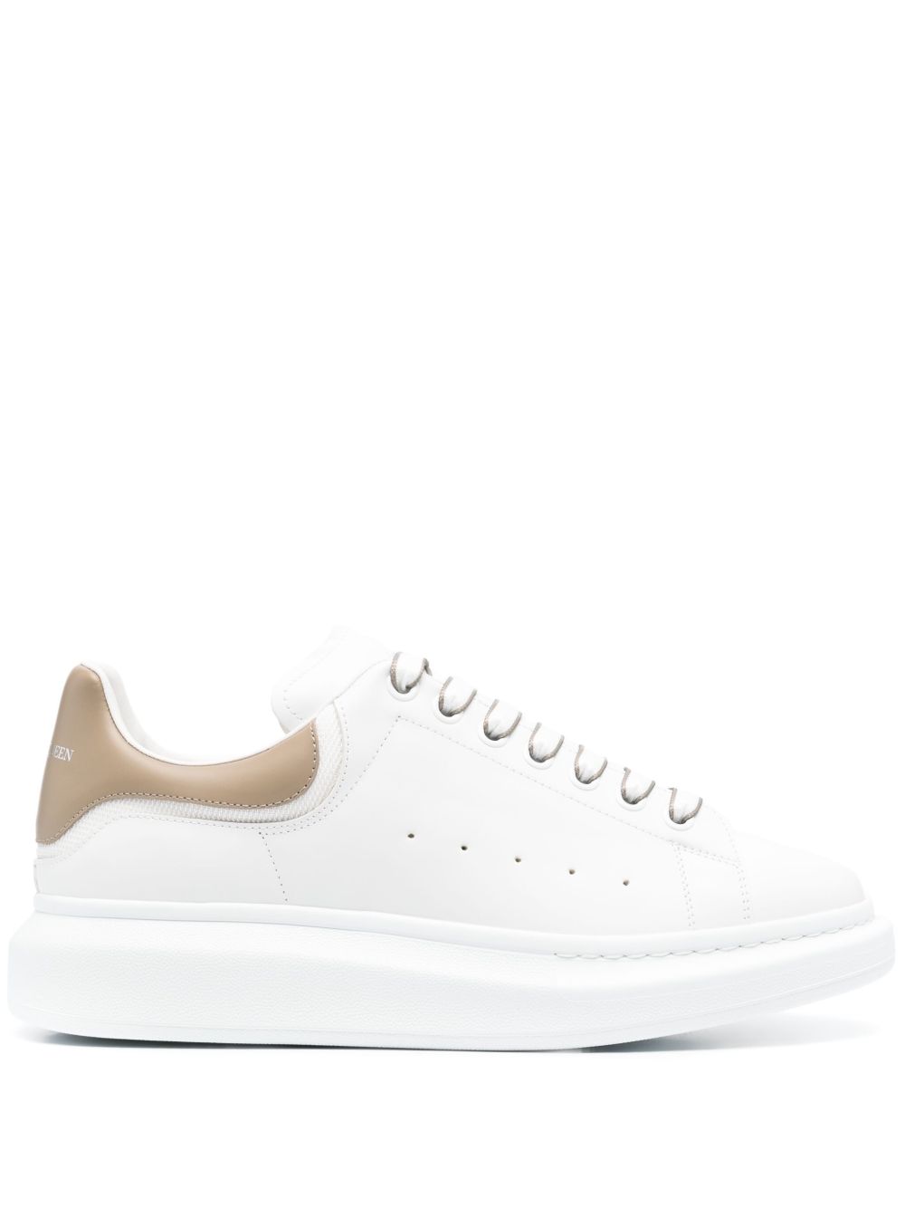 Alexander McQueen Larry 皮质运动鞋 - 白色