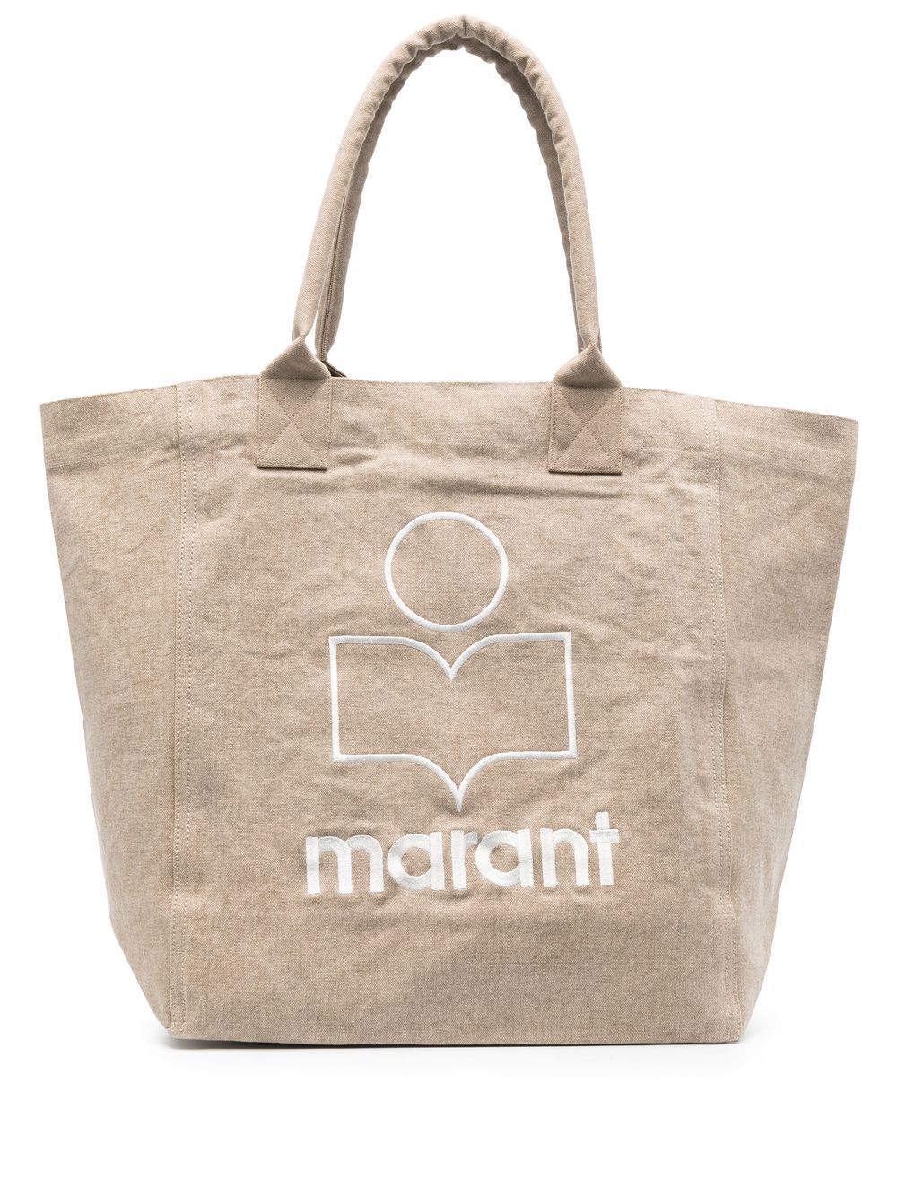 ISABEL MARANT Yenky Canvas logo手提包 - 褐色