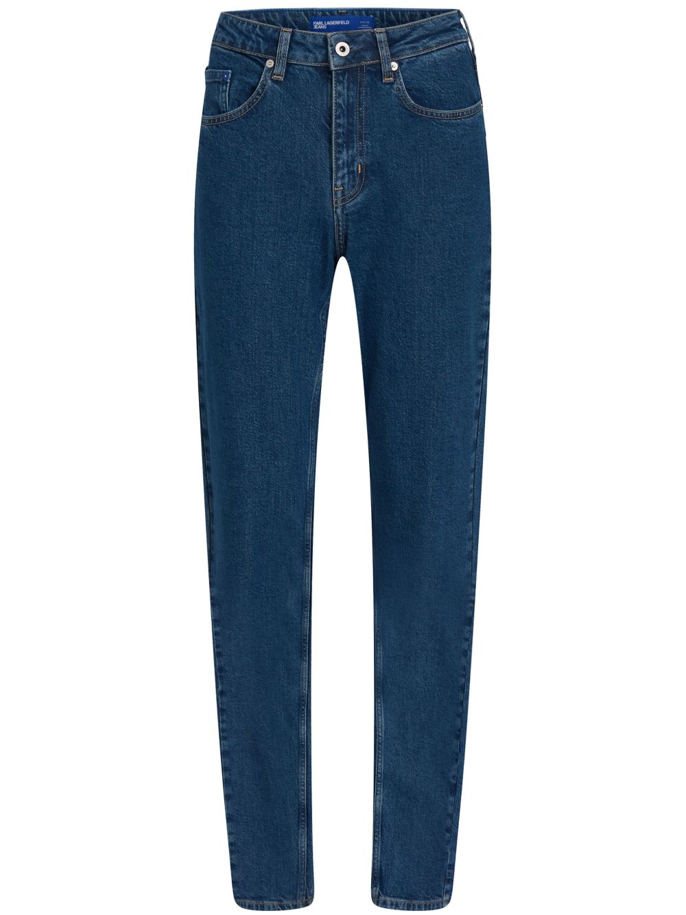 Karl Lagerfeld Jeans 高腰锥形牛仔裤 - 蓝色
