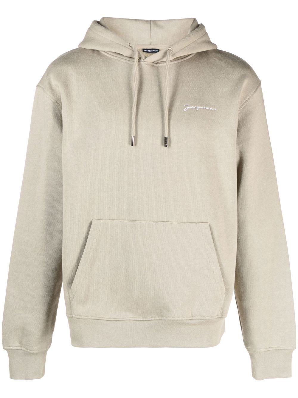 Jacquemus logo刺绣连帽衫 - 绿色