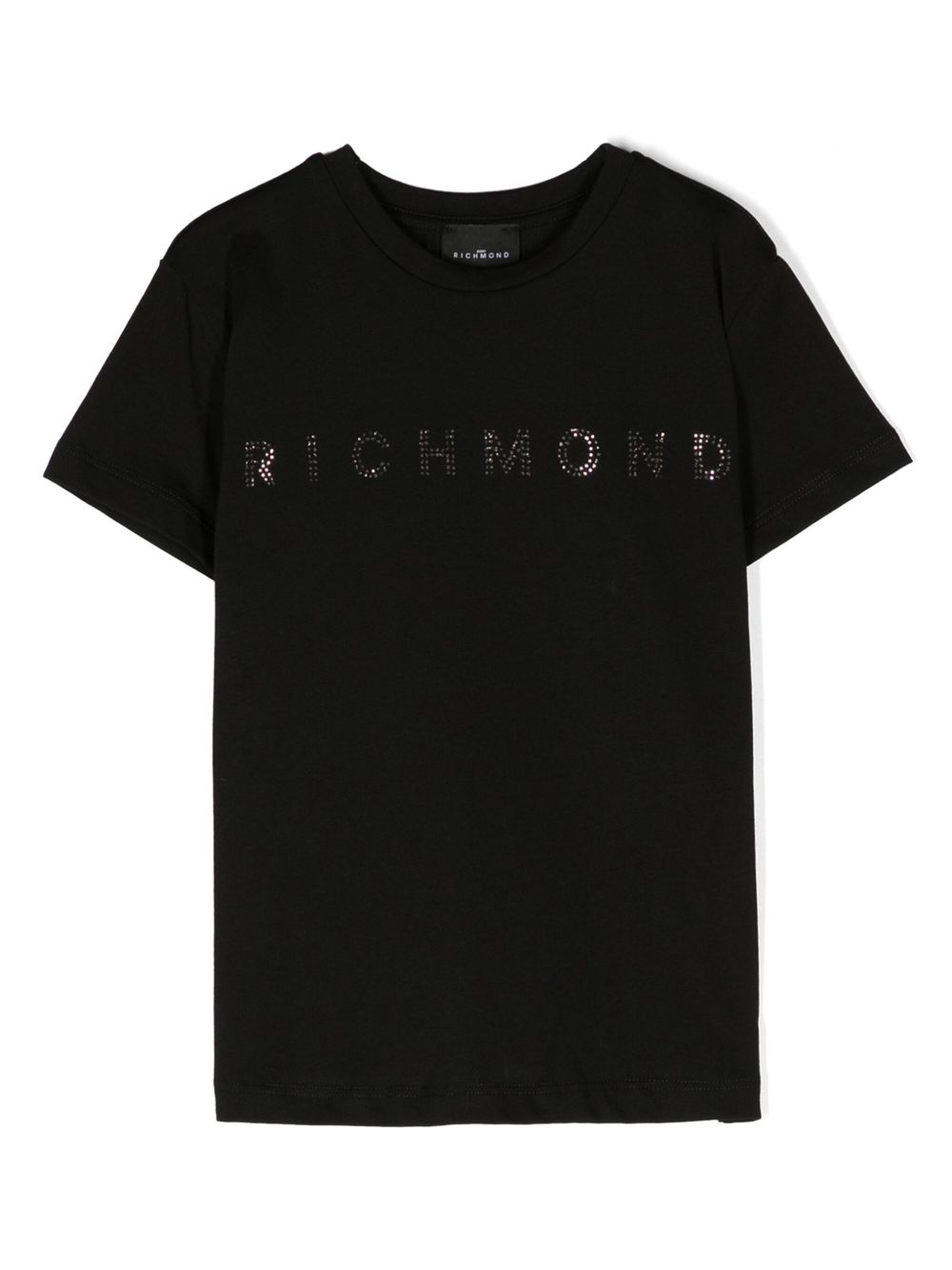 John Richmond Junior logo缀饰棉T恤 - 黑色
