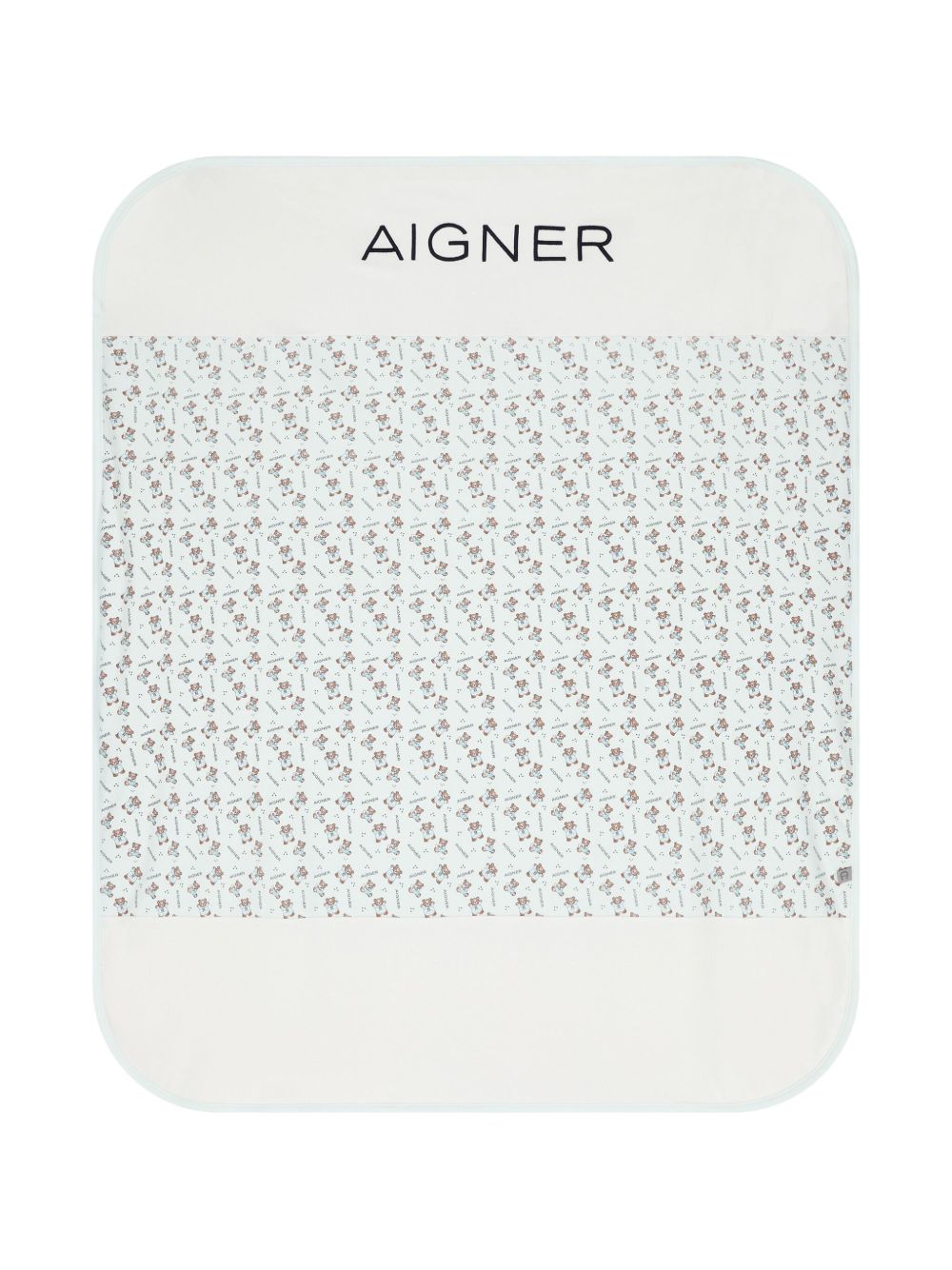 Aigner Kids logo印花毯子 - 白色