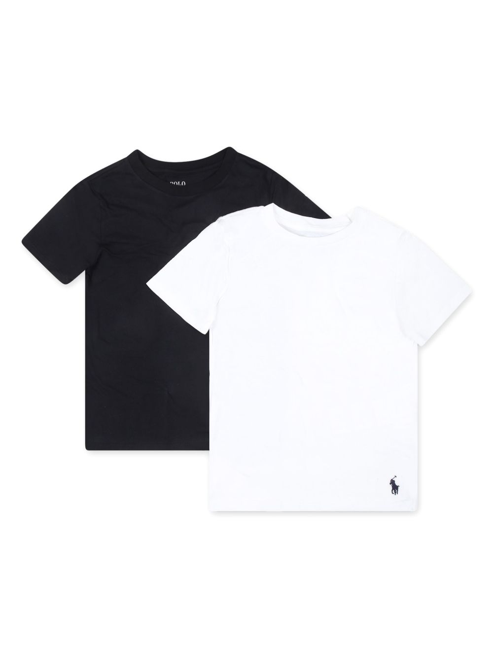POLO RALPH LAUREN KIDS logo刺绣棉T恤（两件装） - 黑色