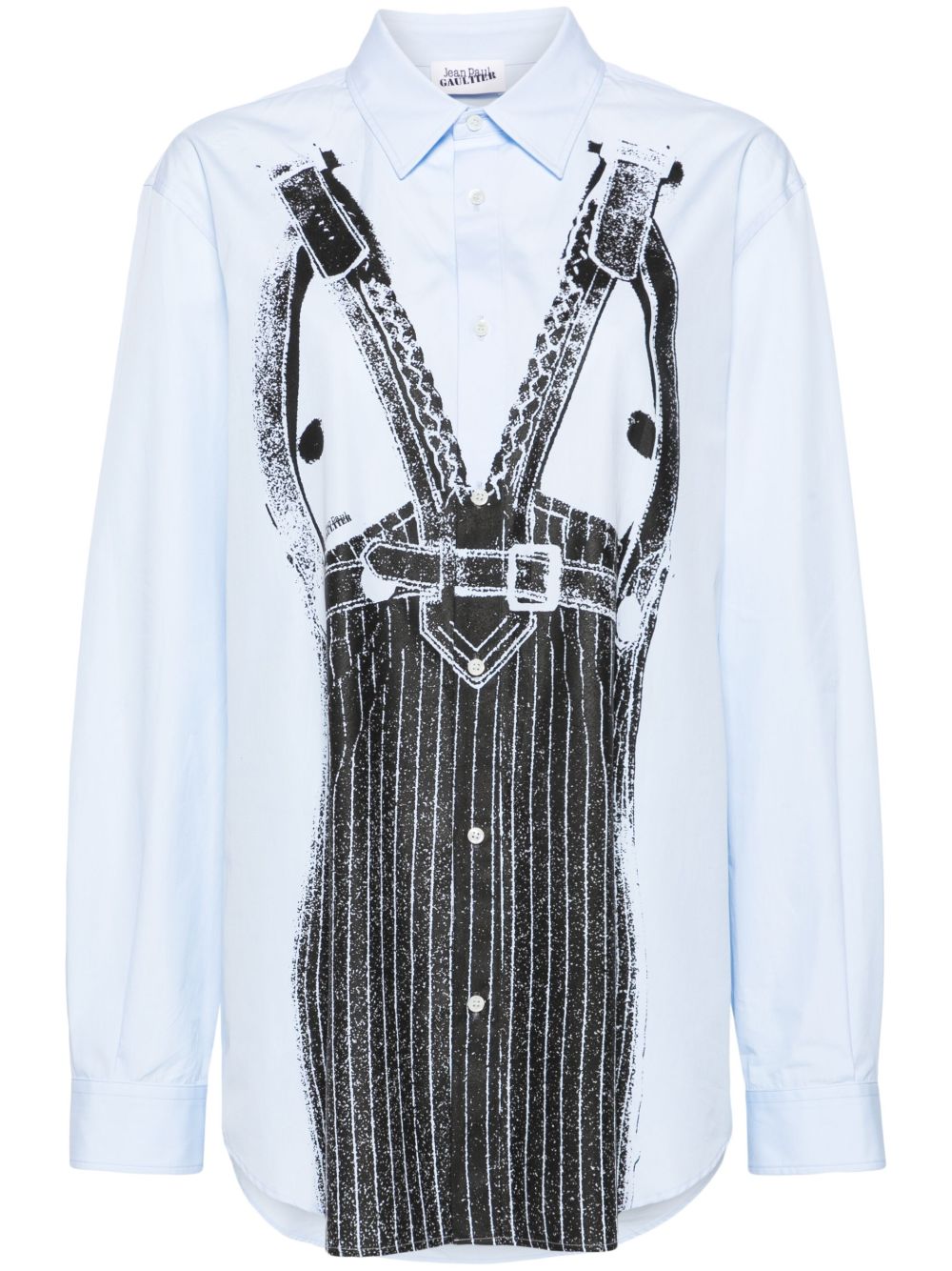 Jean Paul Gaultier Madonna 印花棉衬衫 - 蓝色