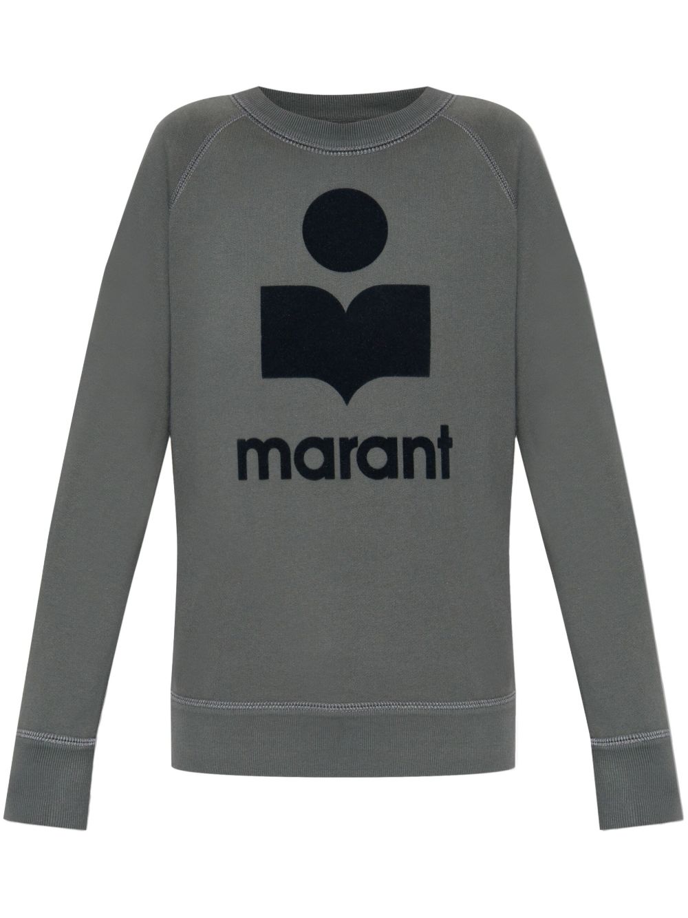 MARANT ÉTOILE 植绒logo卫衣 - 灰色