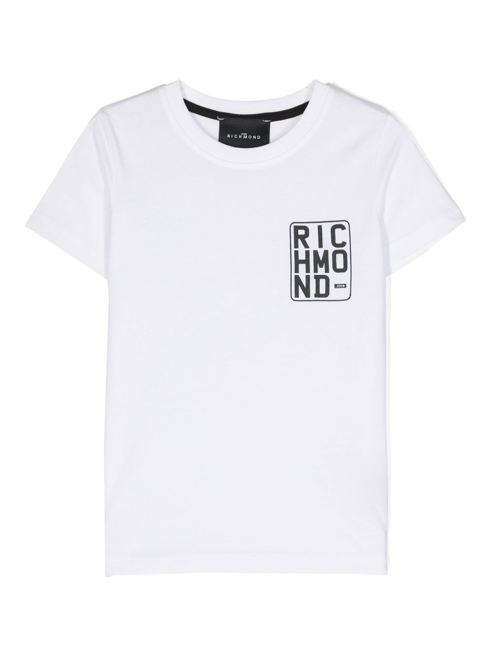 John Richmond Junior logo印花棉T恤 - 白色
