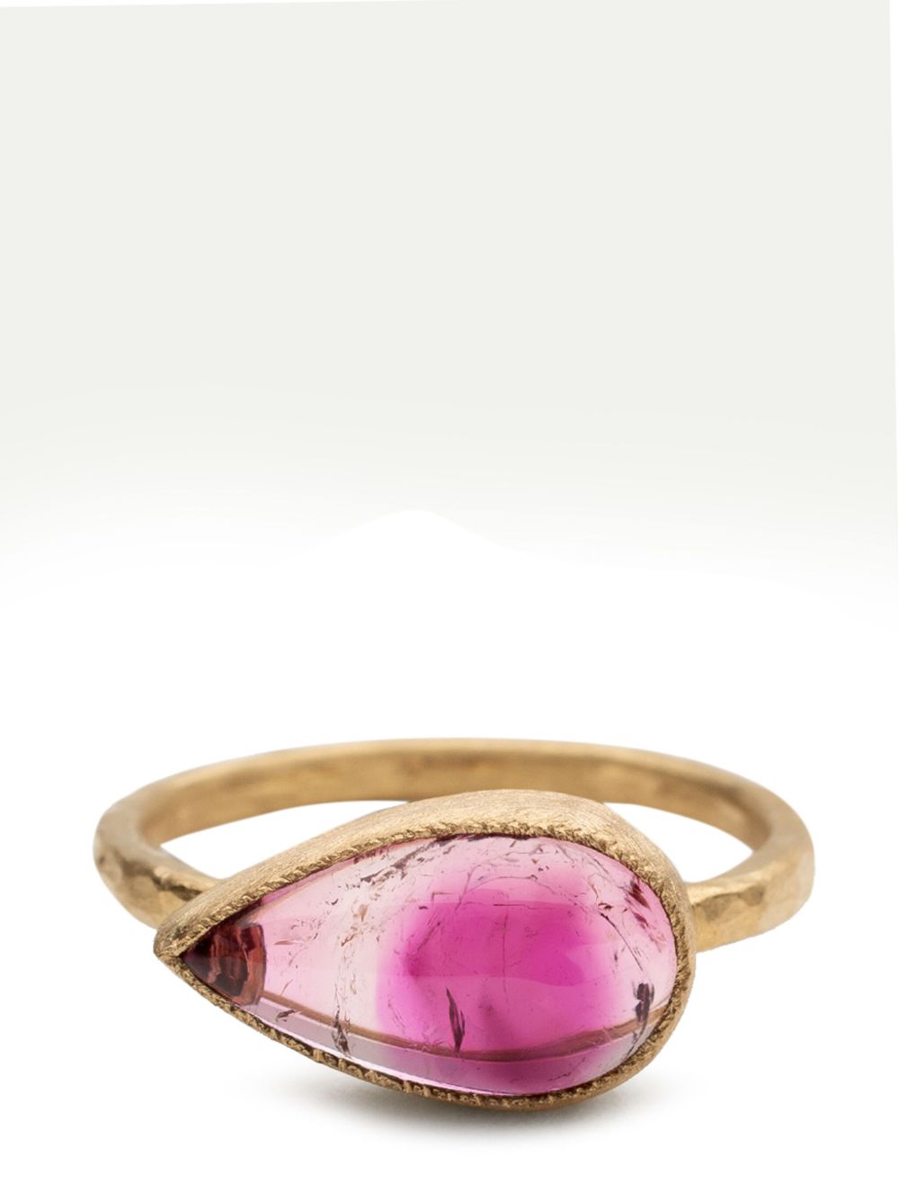 Yasuko Azuma 18kt yellow gold tourmaline ring - 金色