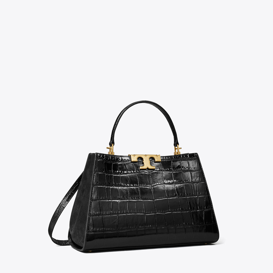 Tory Burch Eleanor Croc-Embossed Satchel