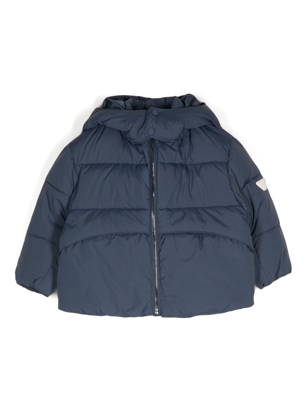 Emporio Armani Kids logo填充夹克 - 蓝色