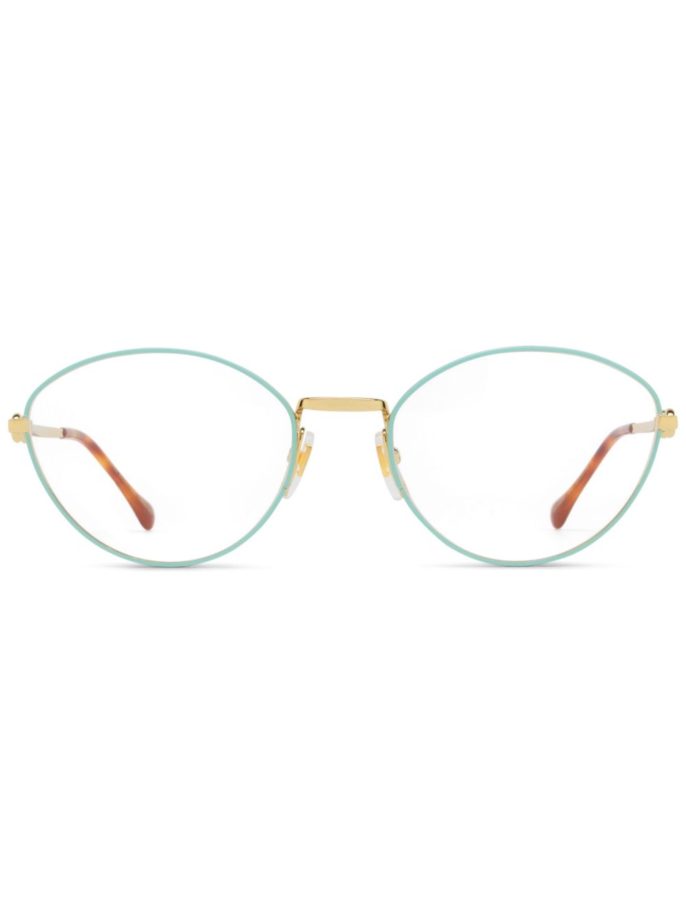 Gucci Eyewear 圆框眼镜 - 金色