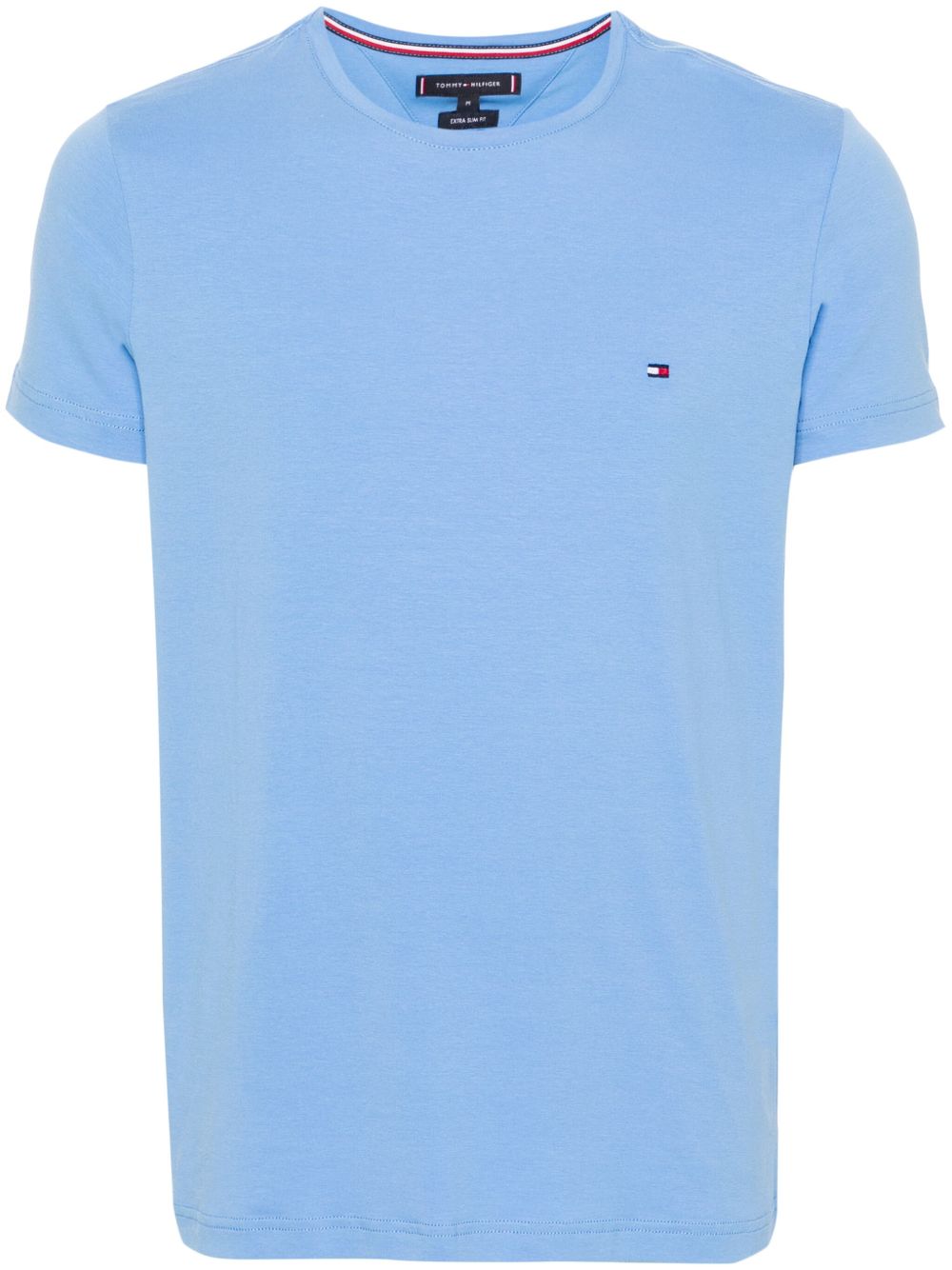 Tommy Hilfiger logo刺绣棉T恤 - 蓝色
