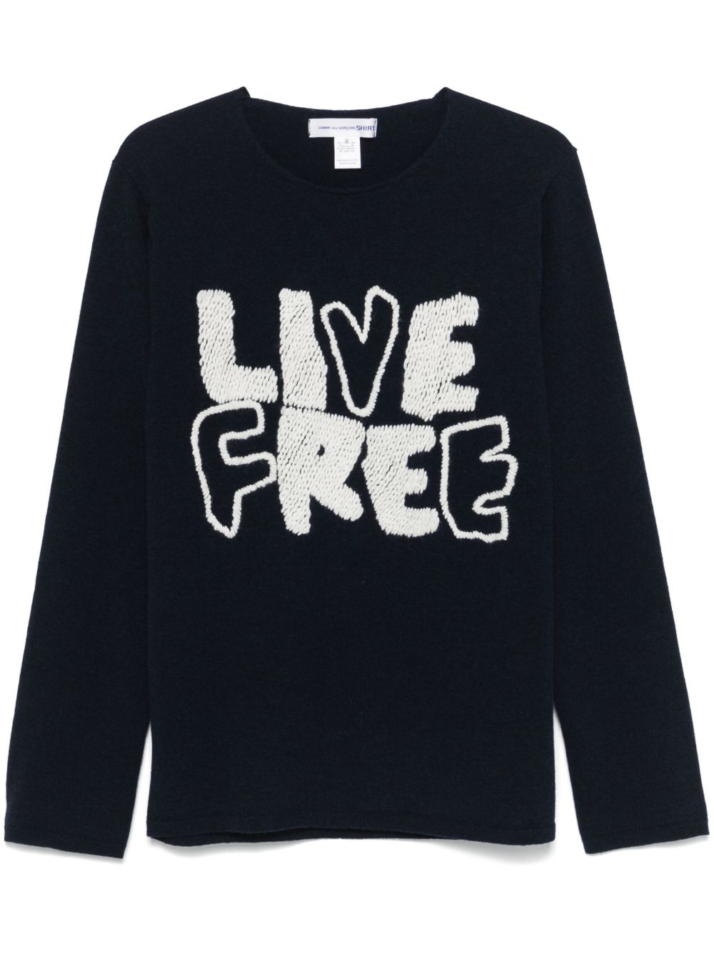 Comme Des Garçons Shirt x Fred Perry Live Free 毛衣 - 蓝色