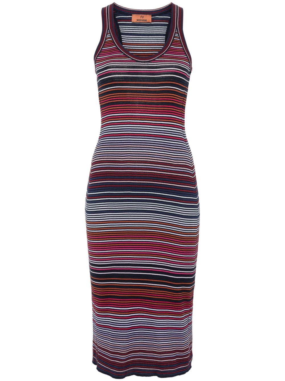 Missoni 条纹图案针织连衣裙 - 蓝色