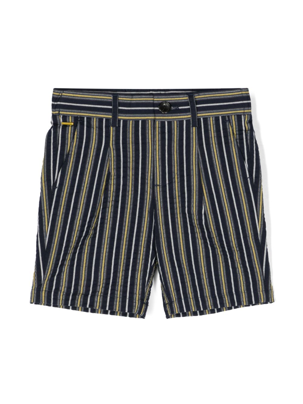 Scotch & Soda 条纹棉百慕大短裤 - 蓝色