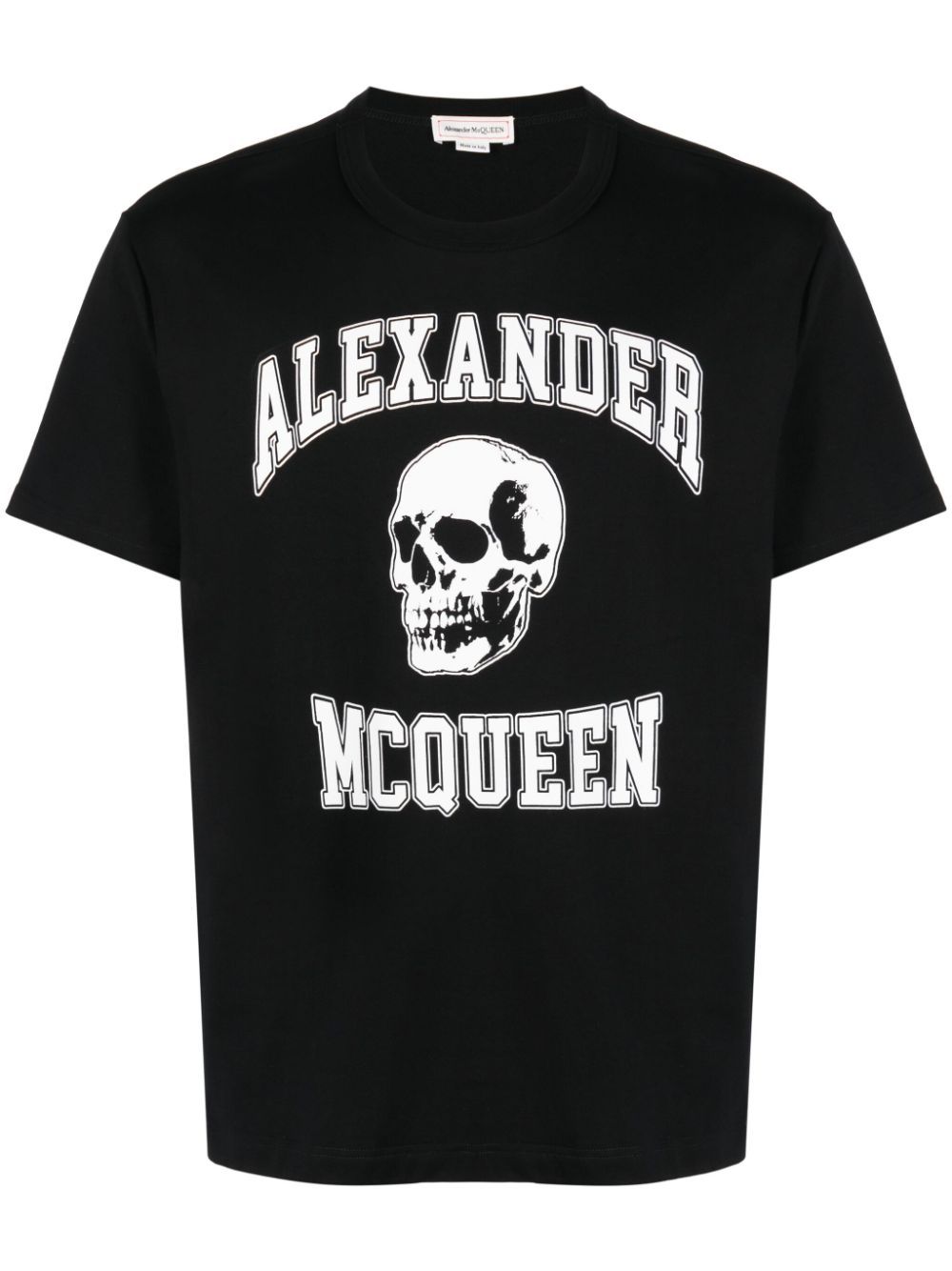Alexander McQueen 骷髅头logo印花T恤 - 黑色