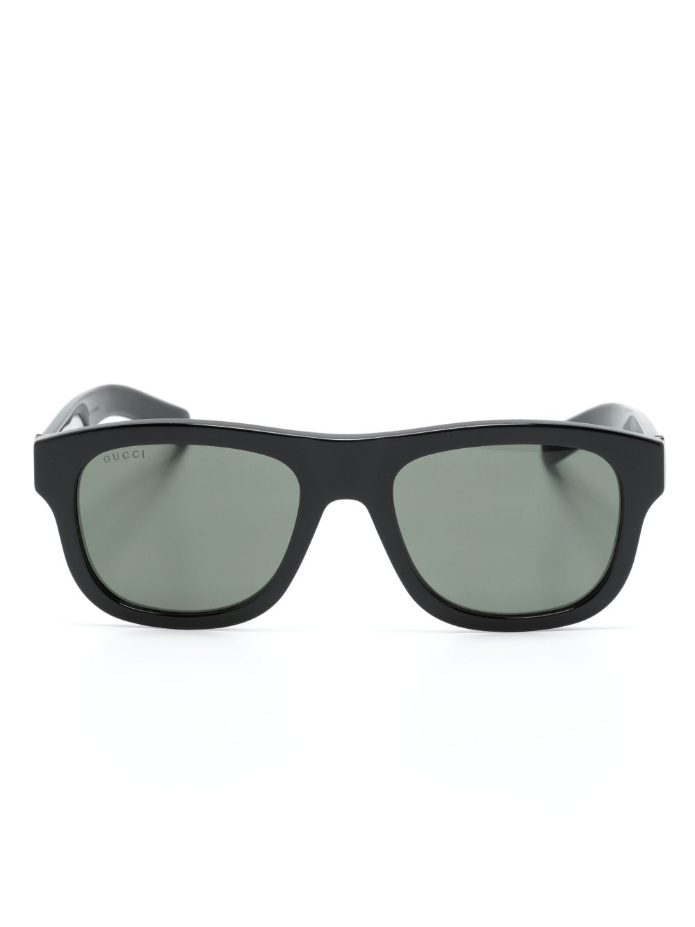 Gucci Eyewear 长方形框太阳眼镜 - 黑色
