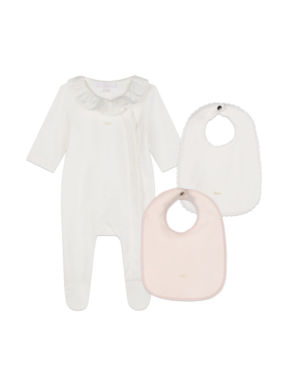 Chloé Kids 棉睡衣衬衫 - 白色