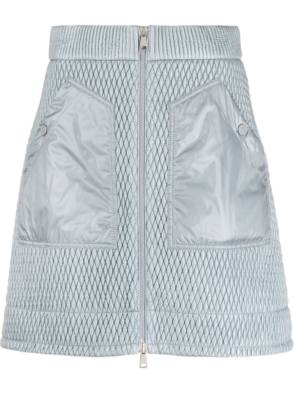 Moncler 盟可睐 绗缝A字半身裙 - 蓝色