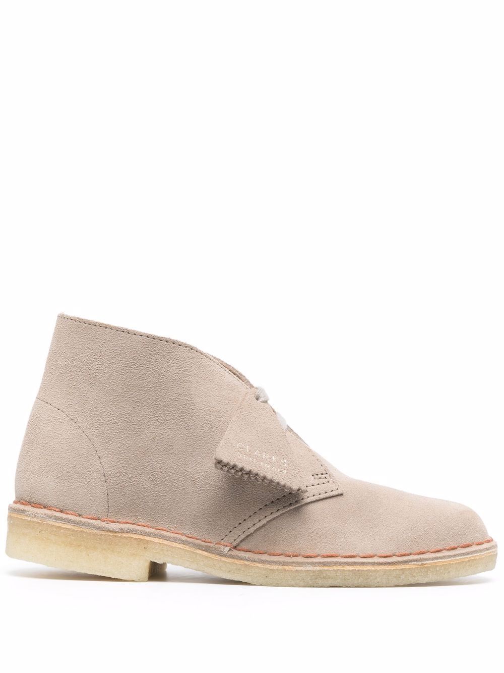 Clarks Originals logo压纹绒面皮沙漠靴 - 中性色