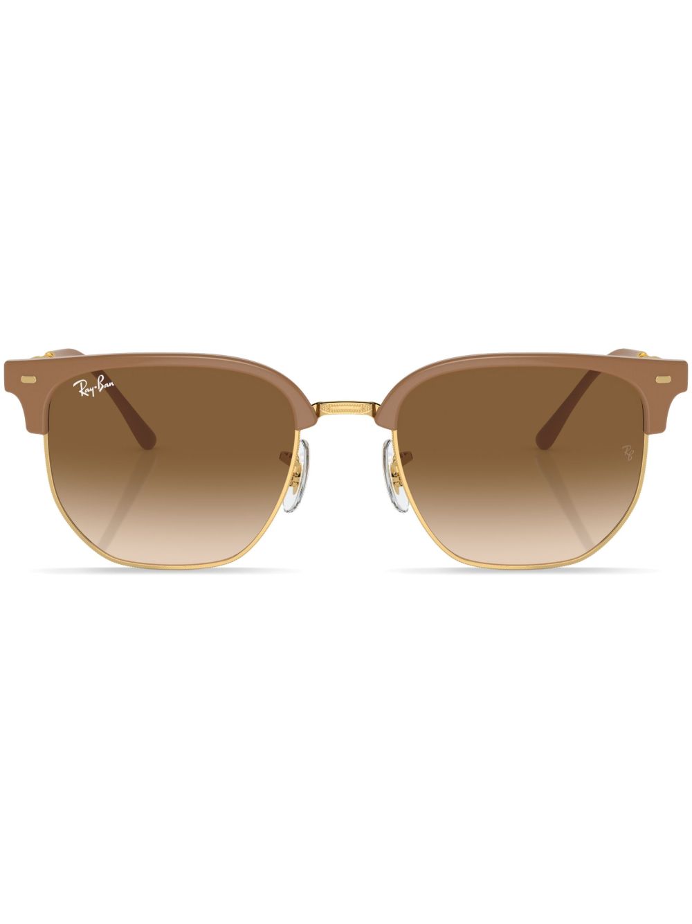 Ray-Ban New Clubmaster 方框太阳眼镜 - 褐色