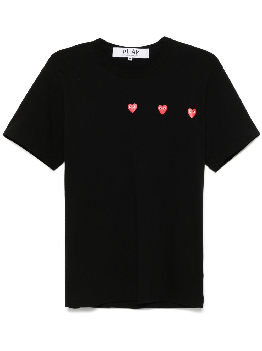 Comme Des Garçons Play 爱心印花棉T恤 - 黑色