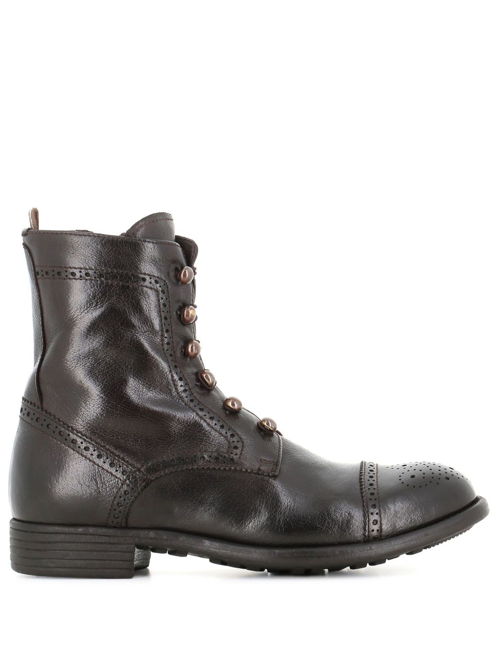 Officine Creative 系带皮靴 - 黑色