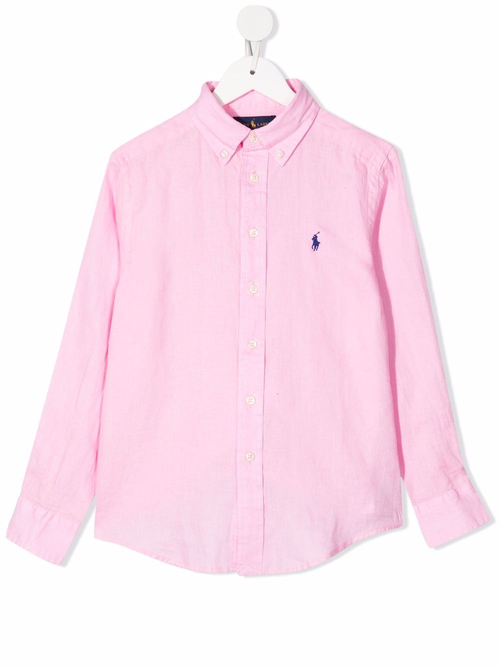 POLO RALPH LAUREN KIDS Polo Pony 扣角领衬衫 - 粉色