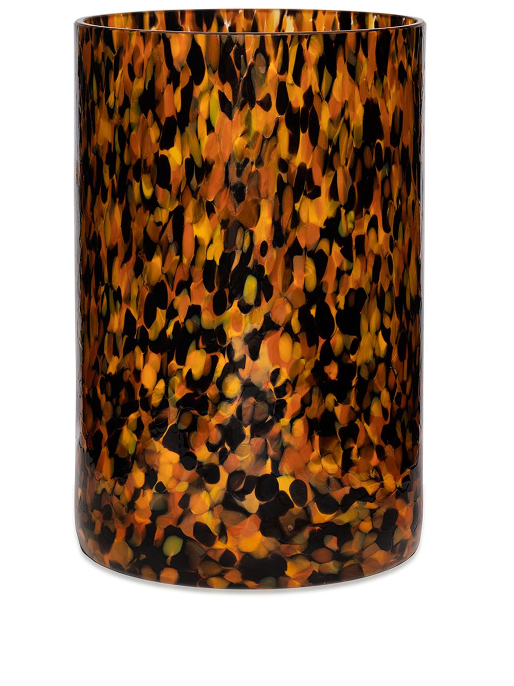 Stories of Italy Macchia Leopard 花瓶（20厘米） - 黑色