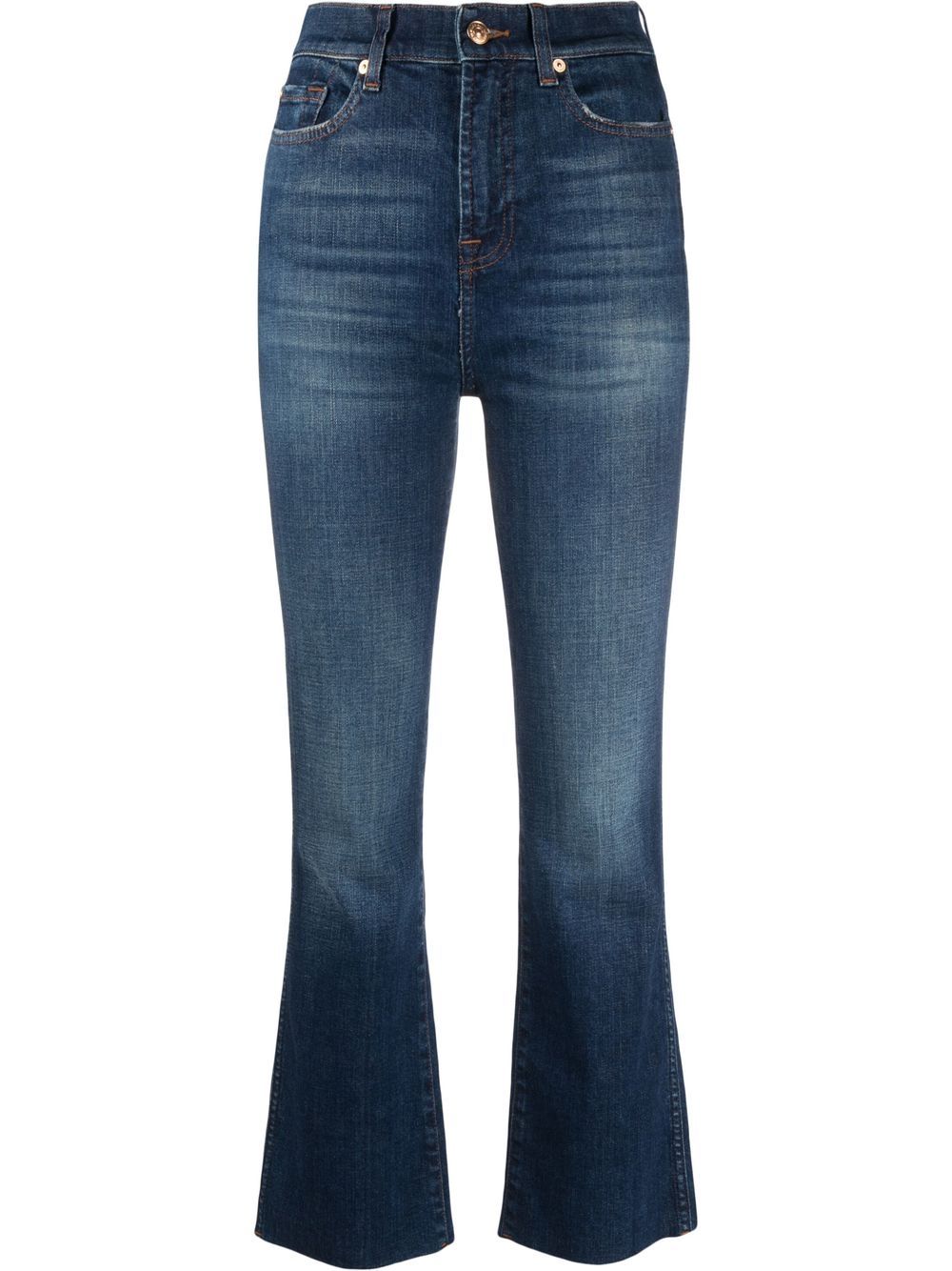 7 For All Mankind Illusion Force 修身微喇牛仔裤 - 蓝色