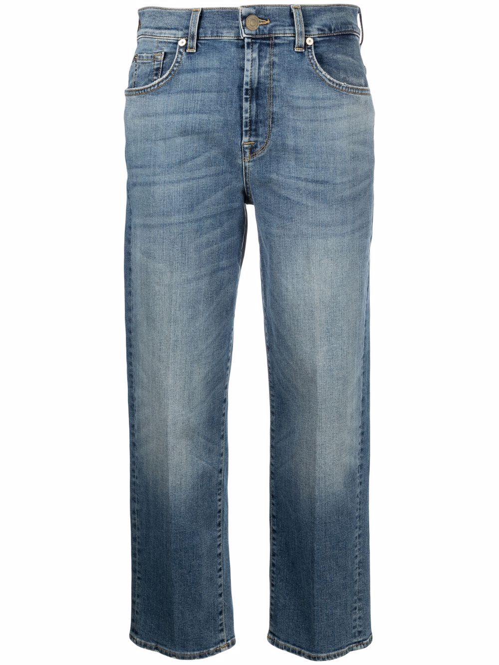 7 For All Mankind 露踝牛仔裤 - 蓝色