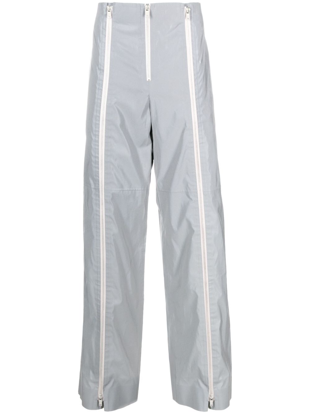 Jil Sander 反光阔腿裤 - 银色