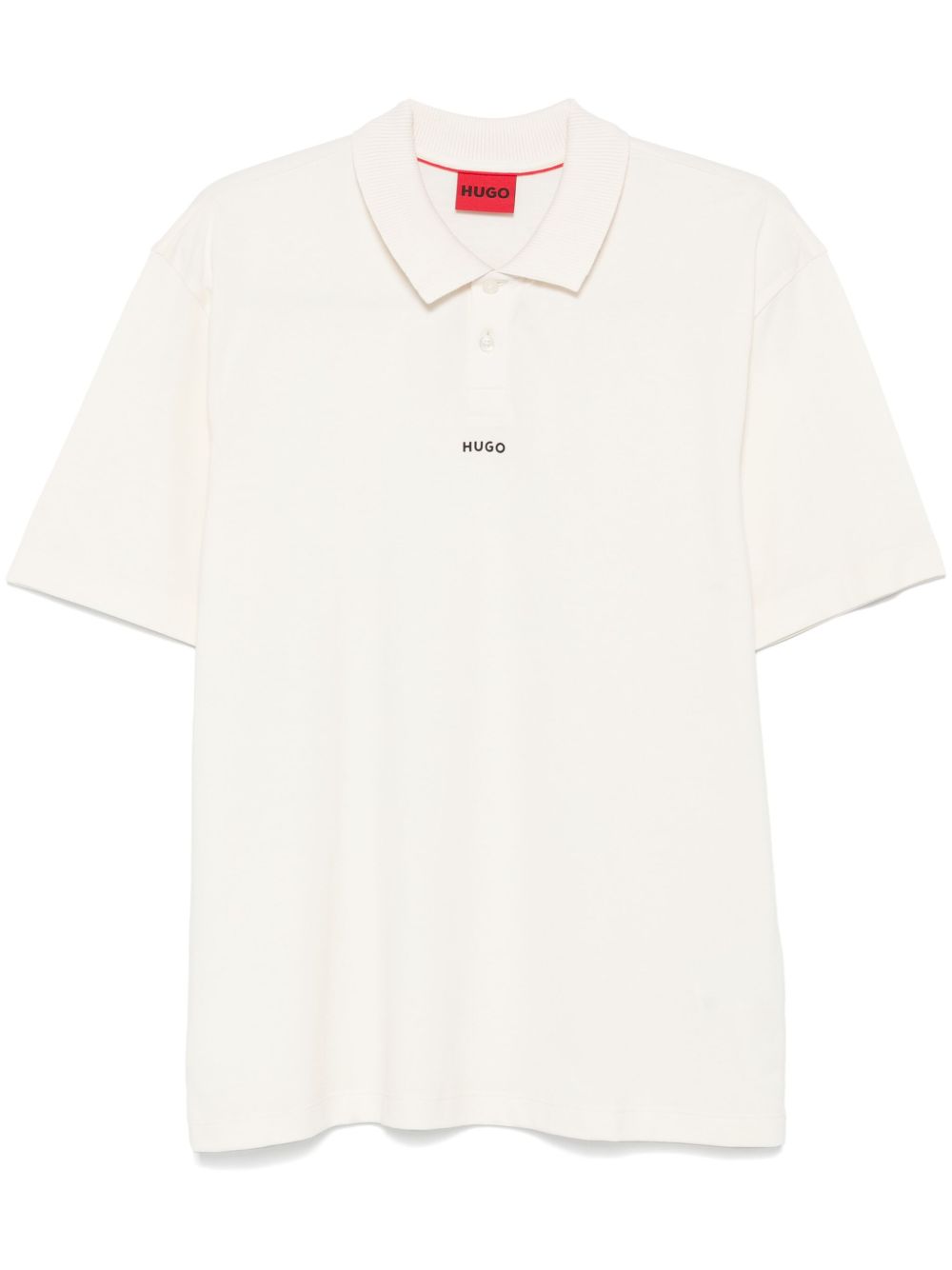 HUGO logo字母polo衫 - 白色