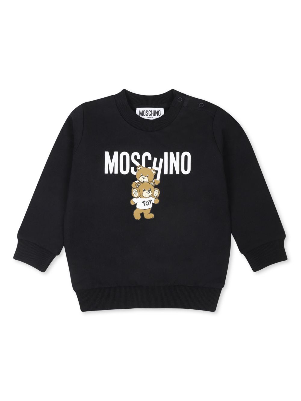 Moschino Kids Teddy logo卫衣 - 黑色